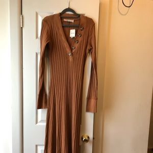 Free People Long Ribbed Maxi dress sz M